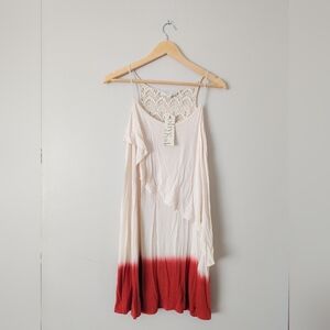 Anthropologie X Olive & Oak Asymmetrical Crochet Dress